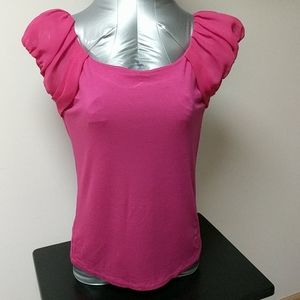 AK Anne Klein Chiffon Sleeve Top